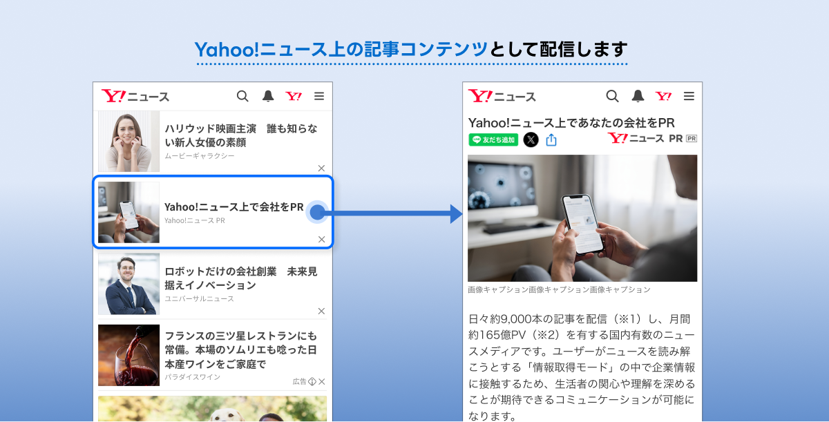 (画像)Yahoo!ニュース上コンテンツとして配信