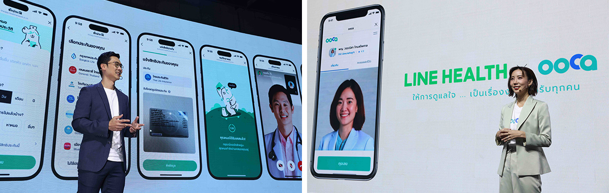 A photo of Kanapon Phumratprapin, the founder of Health At Work, and Kanapassorn Suriyasangpetch, the CEO of Telemedica, which provides OOCA.