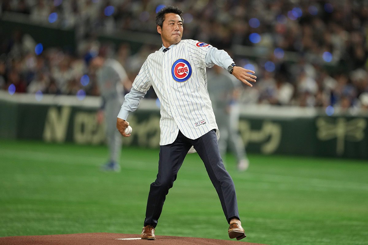 2025年MLB東京シリーズ開幕戦で始球式を務める上原浩治さん