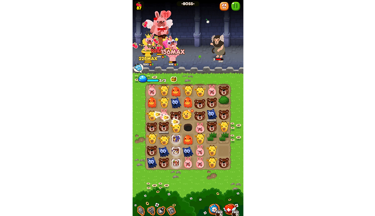 ポコポコのプレイ画面